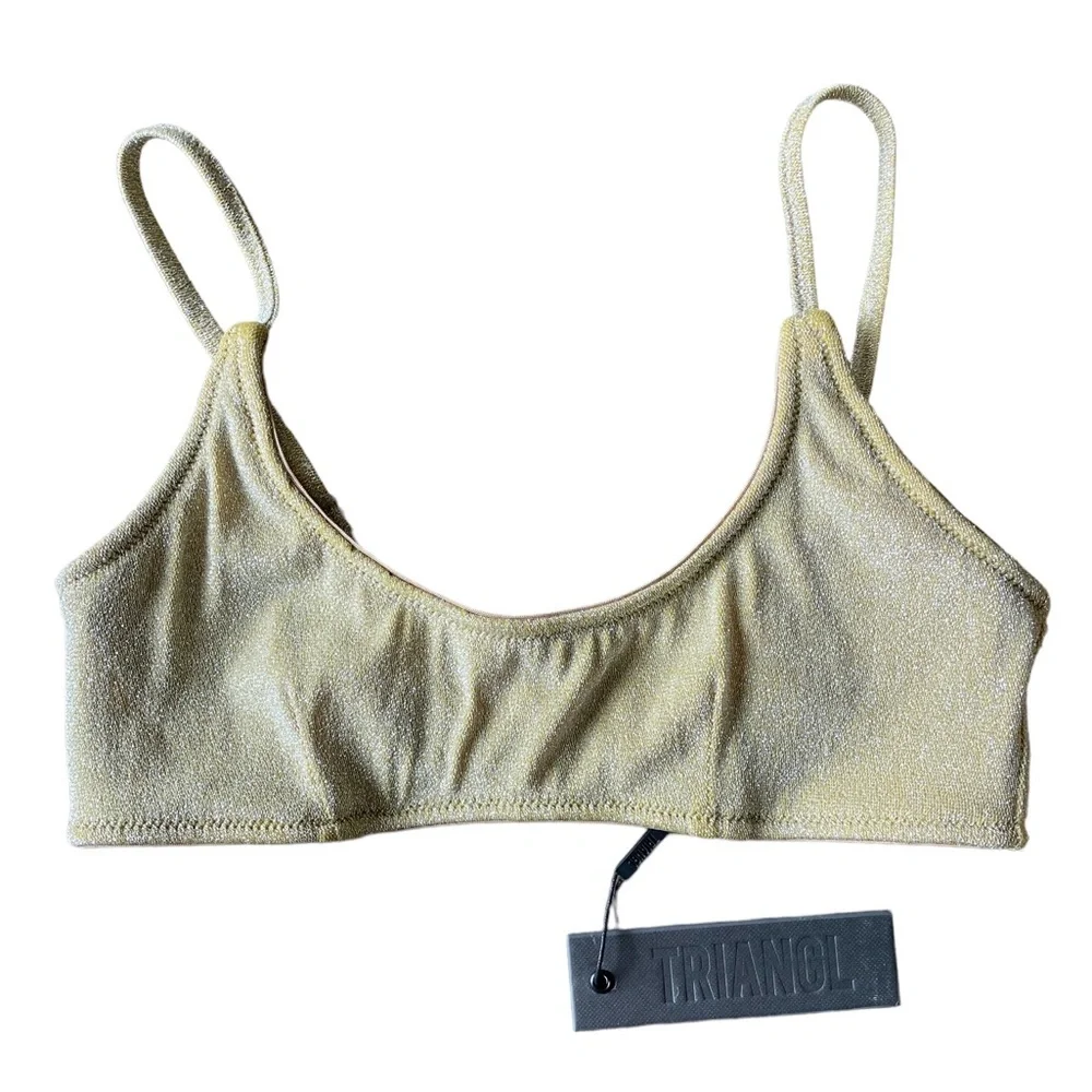triangl swimwear Glittering Gold High-Waist Bikini Set